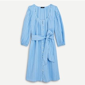 J CREW Balloon-sleeve dress in stripe